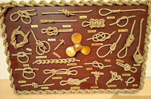 Maritime knotentafel holz - knotentafel,
