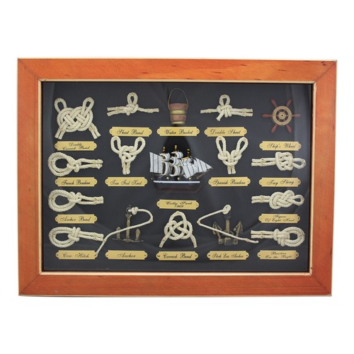 Knotentafel hinter glas - hinter,